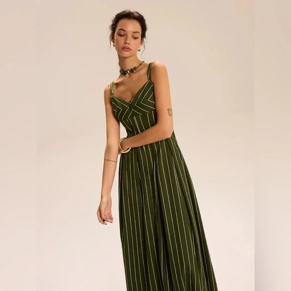 Commense Striped Maxi Dress - Picture 2 of 13